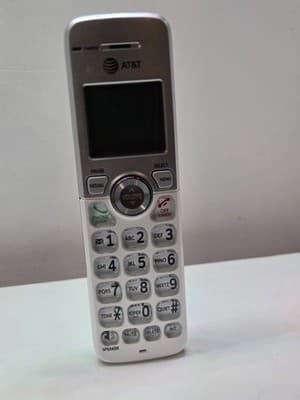 AT&T EL52319 EL52219 EL52119 Replacement White Silver Handset with Battery - Thumbnail 2