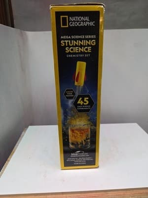 NATIONAL GEOGRAPHIC STUNNING SCIENCE CHEMISTRY SET 45 EASY EXPERIMENTS MEGA STEM - Thumbnail 2