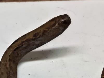 Lot Of 7 Antique Gate Hooks Iron Hand-Wrought Pre-1890 Twisted Shafts - Thumbnail 12