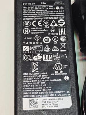 Original DELL DA65NM111-00 AC Power Adapter 19.5V 3.34A Laptop Charger 65W OEM - Thumbnail 2