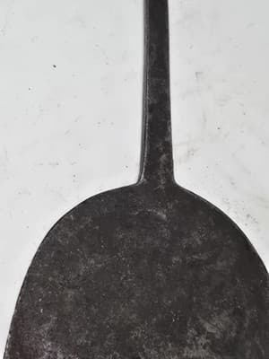 Antique 18th century American hand forged Wrought Iron Salamander W/Shepard Hook - Thumbnail 10