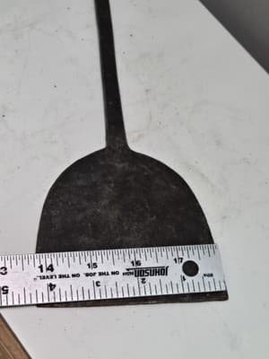Antique 18th century American hand forged Wrought Iron Salamander W/Shepard Hook - Thumbnail 5