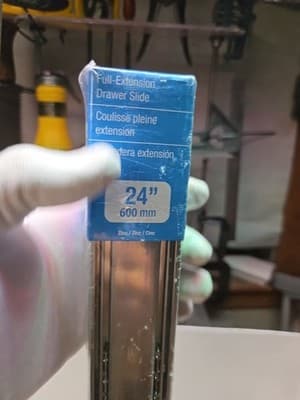 NEW Richelieu Full Extension ball bearing Metal Drawer Slide 24". TU99072624 - Thumbnail 3