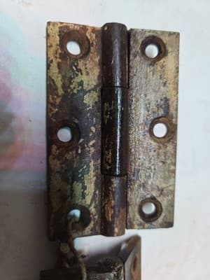 Pair Of Late 19th Century Vintage Iron Butt Hinges - Thumbnail 4