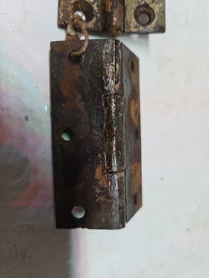 Pair Of Late 19th Century Vintage Iron Butt Hinges - Thumbnail 5