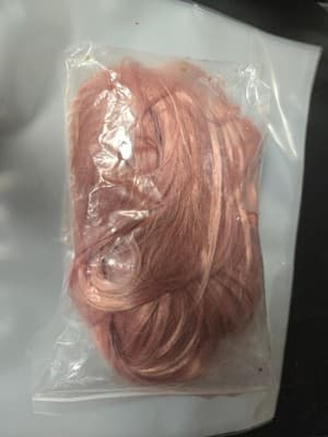 Women's Straight Wig 28 Inches Long with Bangs Pink,Synthetic Wig - Thumbnail 3