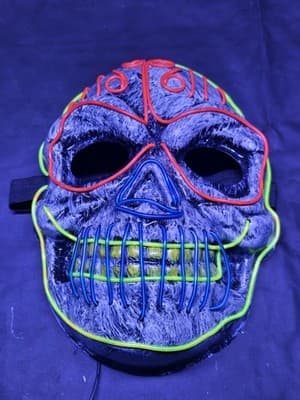 LED Wire Skull Mask Halloween/Cosplay/Rave Mask - Thumbnail 2