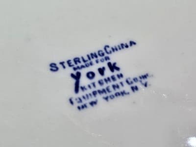 Vintage Sterling China 'Delph' Blue & White Restaurant Ware Oval Serving Platter - Thumbnail 5