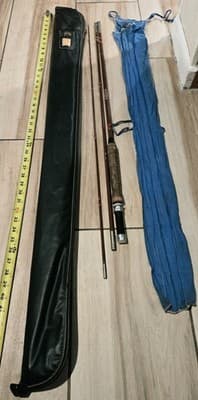 Vintage Herter's RB6HO 8'6" Fly Fishing Rod 3-Piece Fiberglass Sock Kolpin Case - Thumbnail 4