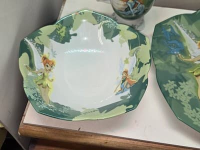 New Rare Disney Fairies by Royal Doulton 3 Piece Set Mug/Plate/Bowl *Hand Signed - Thumbnail 5