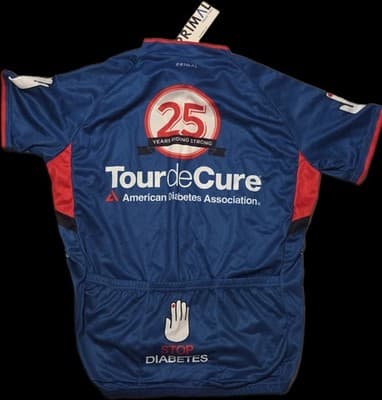 Primal Cycling Jersey Mens Medium M Tour de Cure Blue Red New NWT - Thumbnail 2