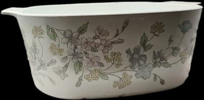 Vintage Corning Ware 5 Quart Large Pastel Bouquet Floral Casserole Dish A-5-B - Thumbnail 3