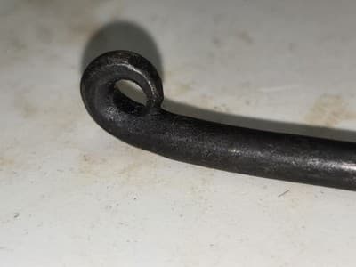 Vintage Hammered Hand Forged Black Wrought Iron L Shaped Screw Hooks Lot Of 18 - Thumbnail 5