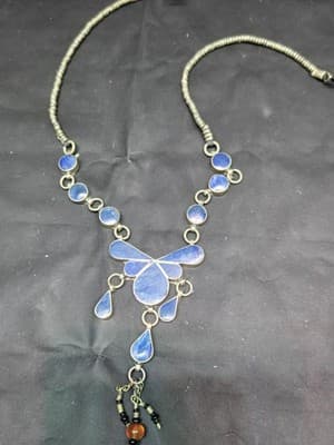 vintage Logar tribal Lapis Lazuli cultural nomads style wedding necklace 52005 - Thumbnail 2