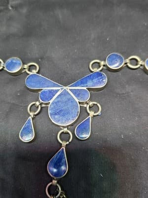 vintage Logar tribal Lapis Lazuli cultural nomads style wedding necklace 52005 - Thumbnail 4