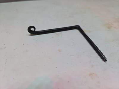 Vintage Hammered Hand Forged Black Wrought Iron L Shaped Screw Hooks Lot Of 18 - Thumbnail 12