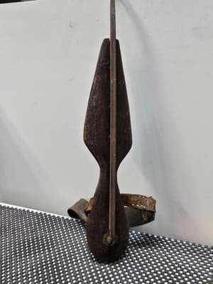 Antique Colonial American Curled Toe Metal & Wood Ice Skate Mid 17th Century - Thumbnail 13
