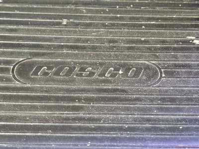 Vintage Cosco Kitchen Step Stool Flip-Up Seat Chrome Vinyl Garage Utility Tools - Thumbnail 5