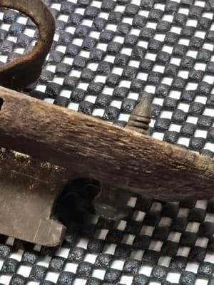 Antique Colonial American Curled Toe Metal & Wood Ice Skate Mid 17th Century - Thumbnail 19
