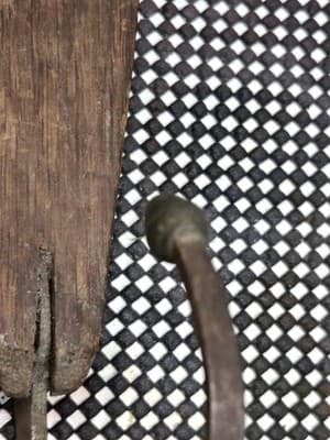Antique Colonial American Curled Toe Metal & Wood Ice Skate Mid 17th Century - Thumbnail 5