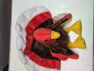 Ty Beanie Baby - GOBBLES the Thanksgiving Turkey (5.5 Inch) MWMTs Stuffed Toy - Thumbnail 2