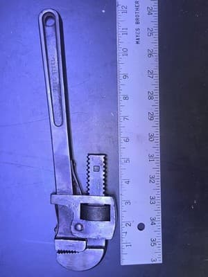 Beautiful Vintage STILLSON Pipe Wrench - 14" length - Thumbnail 6