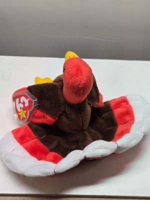 Ty Beanie Baby - GOBBLES the Thanksgiving Turkey (5.5 Inch) MWMTs Stuffed Toy - Thumbnail 3