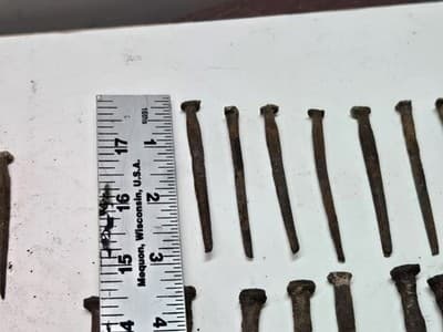 Hand Tuned Nails Lot Of 26 From An 1800s Barn In Wellesley, Ma - Thumbnail 4