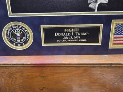 PRESIDENT DONALD J TRUMP 18.25"x14.5" DTS 1/4" White PVC Print "Fight" Photo - Thumbnail 5
