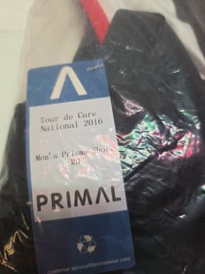 Primal Wear Tour de Cure 2016 Mems Prisma Riding Shorts Medium Black NEW Sealed - Thumbnail 2