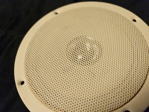 New REI 6" Cone Speaker 220026 White W/ grill 30W 4 Ohm RV Auto Home Garage - Thumbnail 5