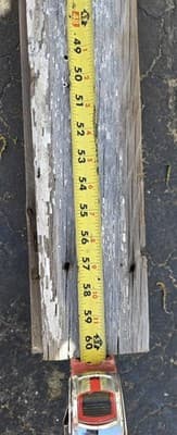 5 Reclaimed, 125 Year OLD New England BARN WOOD (4) 60"x4"x.9" & (1) 54"x4"x.9" - Thumbnail 3