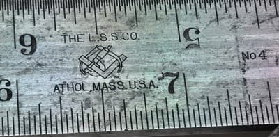 L.S.S. QCo Stamped Starrett Combination Square w/No. Protractor,12" ruler - Thumbnail 2