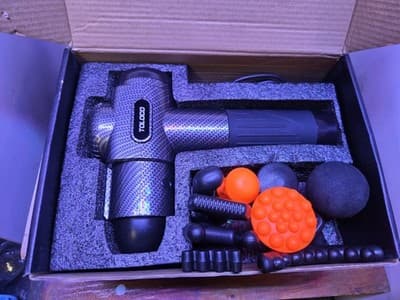 Toloco EM26 Percussion Massage Gun 10 Heads Cordless Multispeed Black - Thumbnail 4