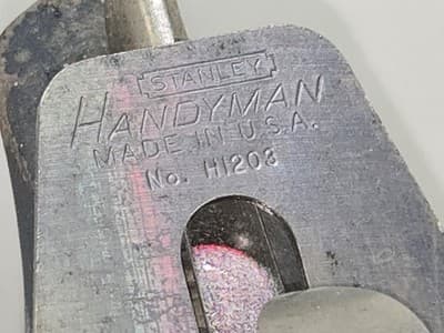 Vintage Stanley Handyman No. H 1203 Smooth Bottom Plane. Made in U.S.A. - Thumbnail 2