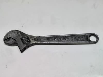 Vintage SK Wayne 8” Adjustable Wrench Defiance Ohio USA - Thumbnail 3