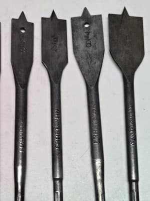 Vintage Set of 7 Craftsman Wood Boring Paddle Spade Bits 3/8"-1 1/4"' Great Cond - Thumbnail 3