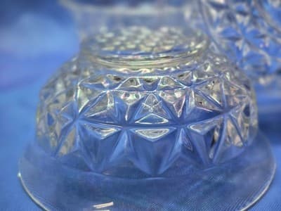 Set of 5 Vintage Anchor Hocking Wexford Clear Glass Dessert / Berry Bowls - Thumbnail 4