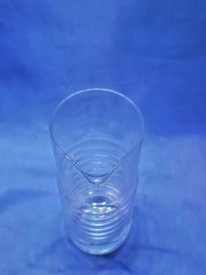 MID CENTURY SCHOTT ZWIESEL RIBBED CLEAR GLASS MARTINI PITCHER / DECANTER 6" - Thumbnail 5