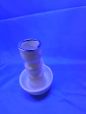 Williamsburg Pottery Salt Glaze Cobalt Blue Stoneware Candle Holder 4.5” EUC - Thumbnail 2