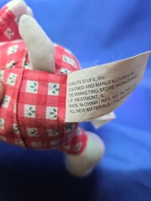 Peanuts Gang SNOOPY IN HOLIDAY CHRISTMAS PAJAMAS 8" Plush Stuffed Animal Toy - Thumbnail 4