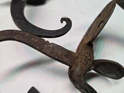 LOT Of ANTIQUE WROUGHT IRON DOOR HARDWARE 1800-1900 Door Handles- Suffolk - Thumbnail 8