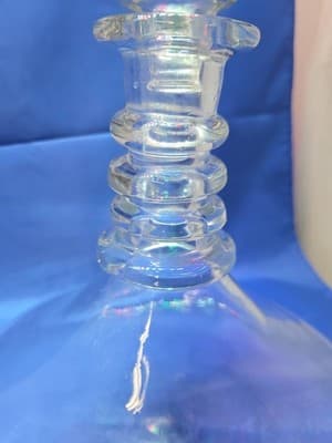 Antique 19thC Anglo Irish Glass Ships Decanter 10" Base CHIPPED STOPPER - Thumbnail 7