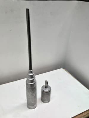 Vintage RARE 12" & 3" Steel/Aluminim Screwdriver Set Unique Knurled handles - Thumbnail 7