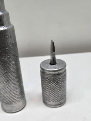 Vintage RARE 12" & 3" Steel/Aluminim Screwdriver Set Unique Knurled handles - Thumbnail 8