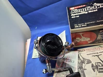 Vintage Garcia Kingfisher GK-12 Spinning Reel With Paperwork & Box - Thumbnail 7