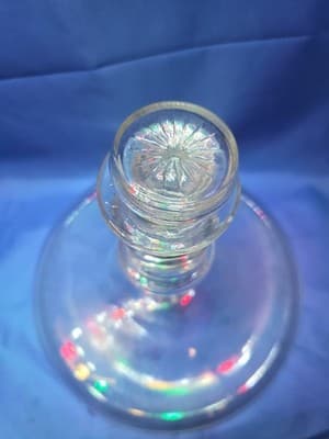Antique 19thC Anglo Irish Glass Ships Decanter 10" Base CHIPPED STOPPER - Thumbnail 9