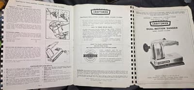 Vintage Sears Roebuck Craftsman Dual Motion Sander Model 315.22462 w/ Manual - Thumbnail 5