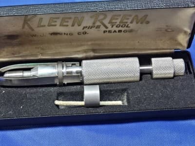 Vintage Kleen Reem Pipe Tool Reamer Cleaner W.J. Young Co Peabody MA With Case - Thumbnail 6