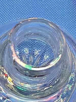 Antique 19thC Anglo Irish Glass Ships Decanter 10" Base CHIPPED STOPPER - Thumbnail 4
